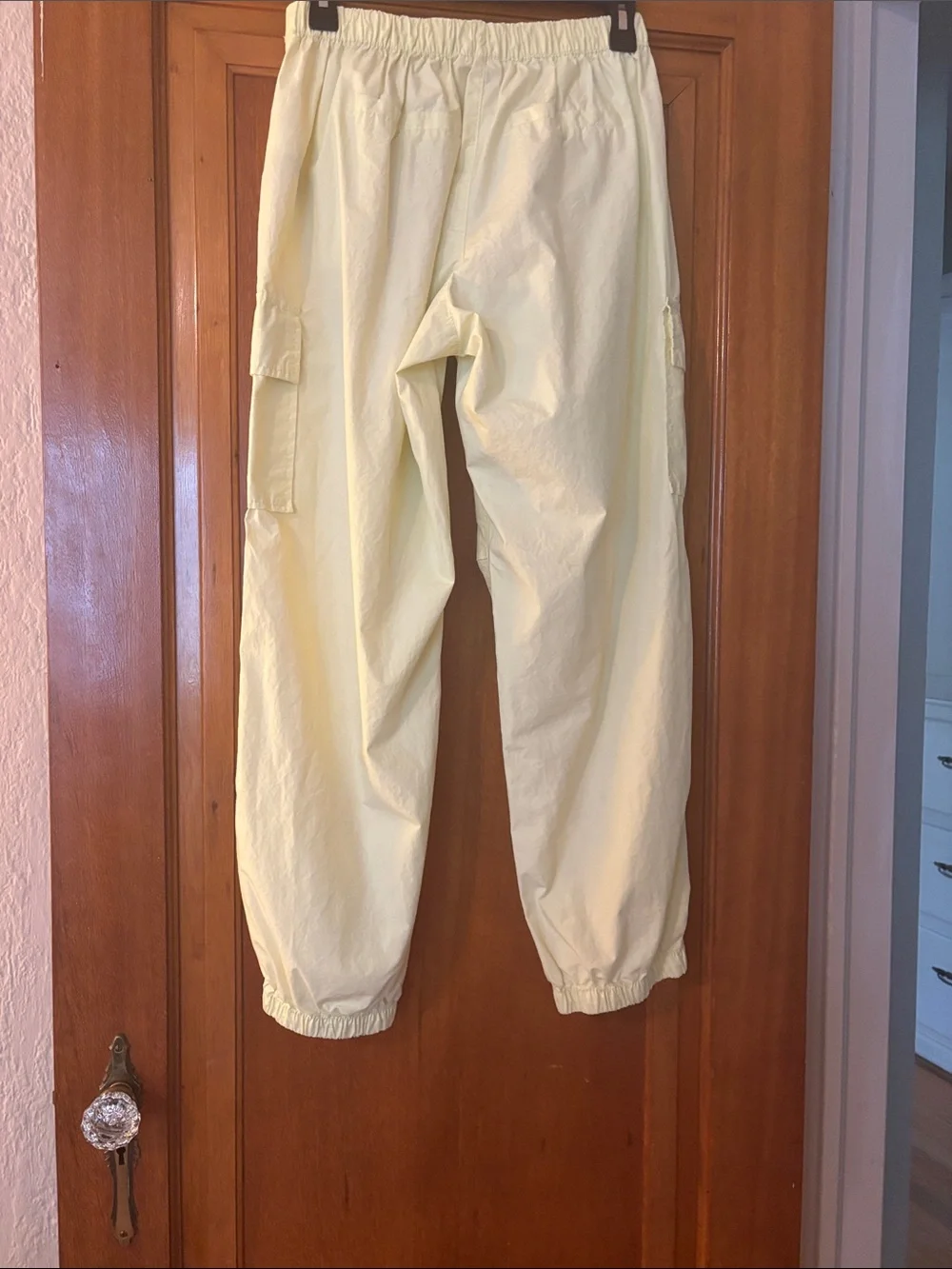 GAP Kids Girls Pale Yellow Cargo Jogger Pants